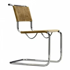 S 33 Pure Materials Freischwinger Stuhl Büffelleder