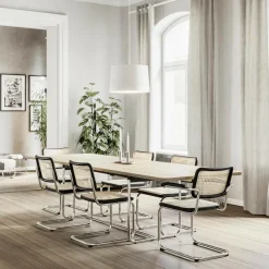 S 32 V Freischwinger Stuhl mit Rohrgeflecht