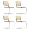 S 32 V Freischwinger Stuhl mit Rohrgeflecht 4er Set