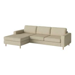 Scandinavia 3-Sitzer Sofa mit Chaise Longue links