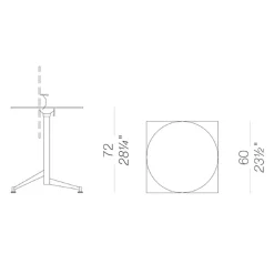 Seltz P74 Klapptisch quadratisch