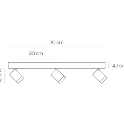 Set Spot Trace Trio LED Deckenleuchte