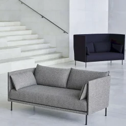 Silhouette 2 Sitzer Sofa Füße Stahl