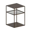 Slim Irony Triplet Beistelltisch 31x31cm mit Streckmetallgitter