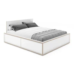 Spaze Doppelbett mit hohem Kopfteil 180x200cm