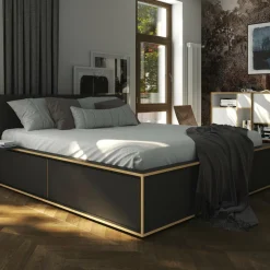 Spaze Doppelbett mit hohem Kopfteil 180x200cm