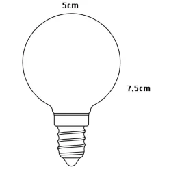 Sphere I LED E14 GLOBE 360° 4,6W =><noscript><img width=