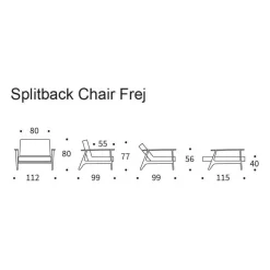 Splitback Frej Sessel Eiche