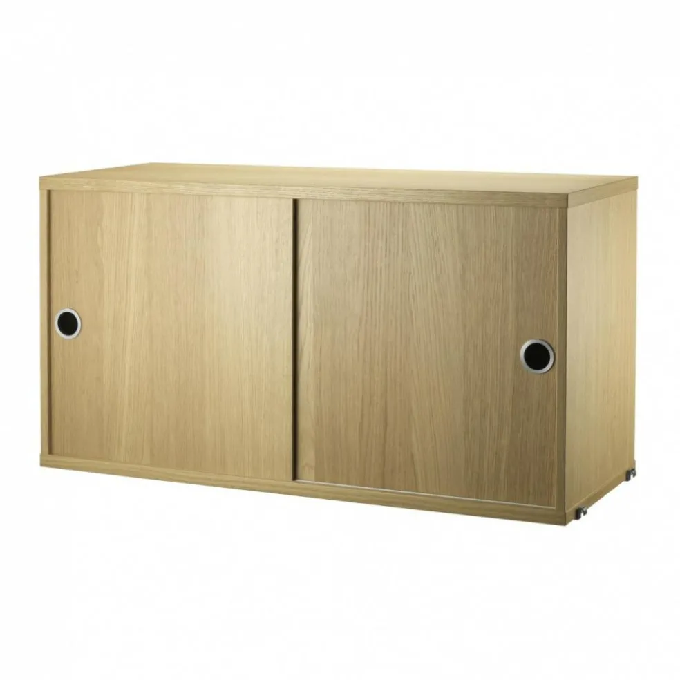 String System Hängeschrank mit Schiebetüren Tiefe 30cm