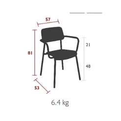 Studie Gartenarmlehnstuhl