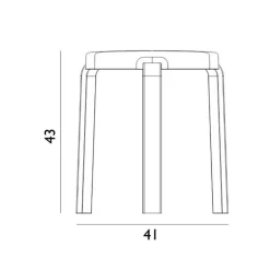 Tap Hocker Gestell Eiche schwarz