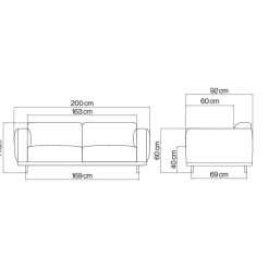 Teddy 2-Sitzer Sofa