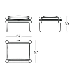 Twain Fußhocker