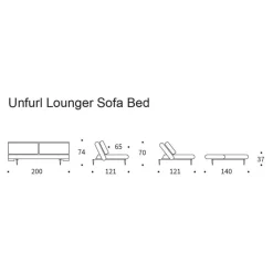Unfurl Lounger Schlafsofa 200x121cm