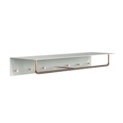 Unu Wandgarderobe mit 6 Haken & Stange