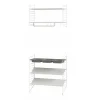 Wandgarderobe mit Schuhregal groß
