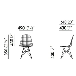 Wire Chair DKR-2 Stuhl