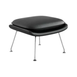 Womb Relax Ottoman / Hocker Gestell verchromt Leder